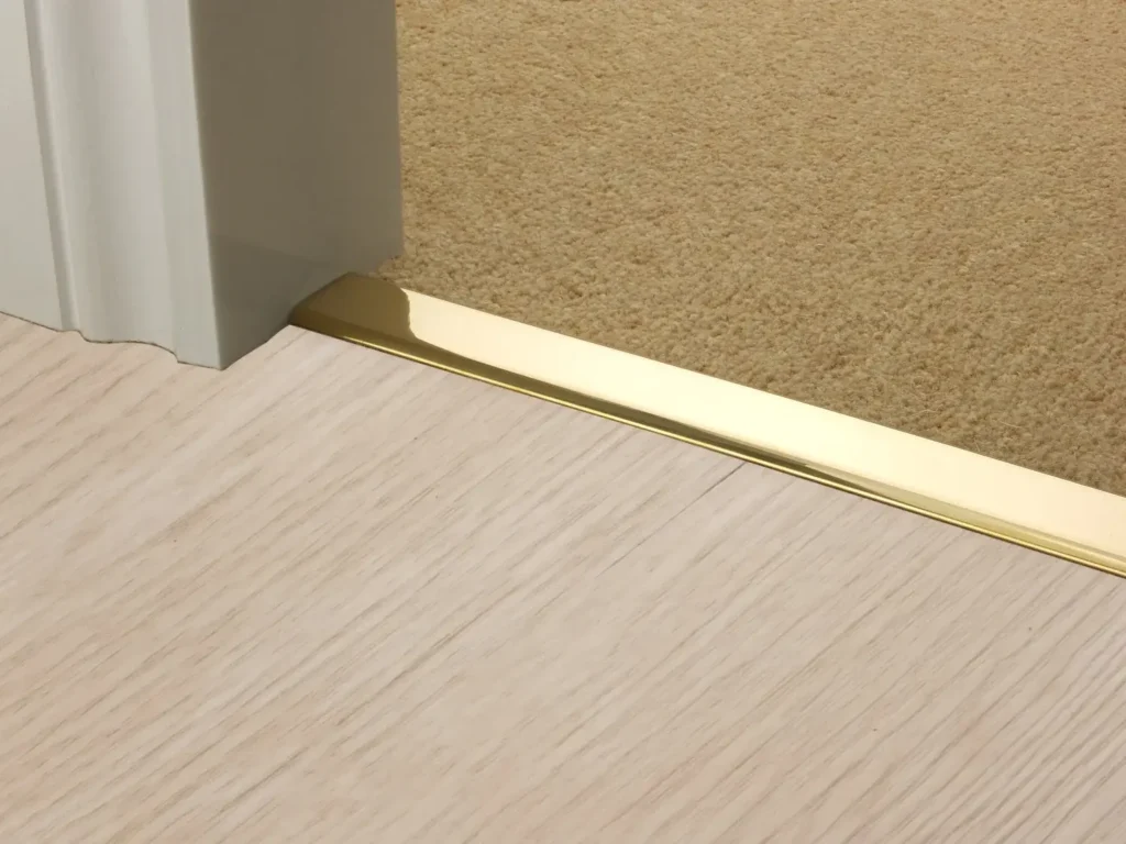 polished brass door trim