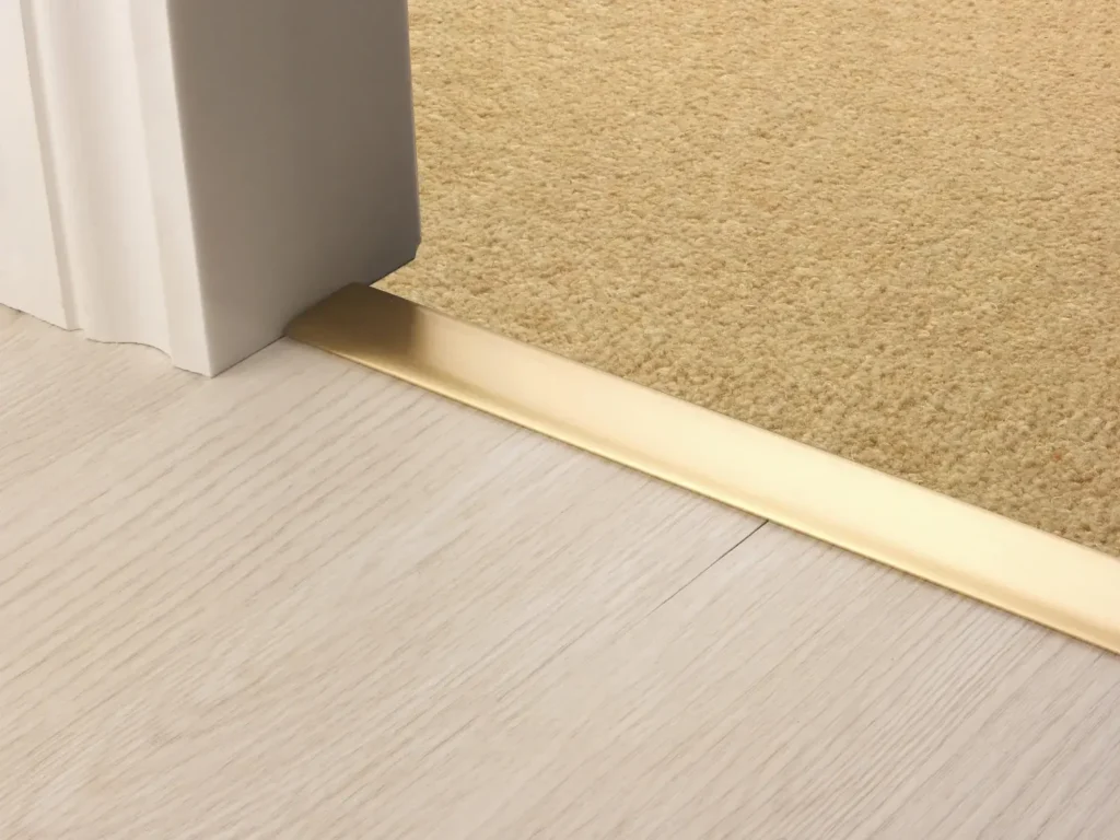 satin brass door trim
